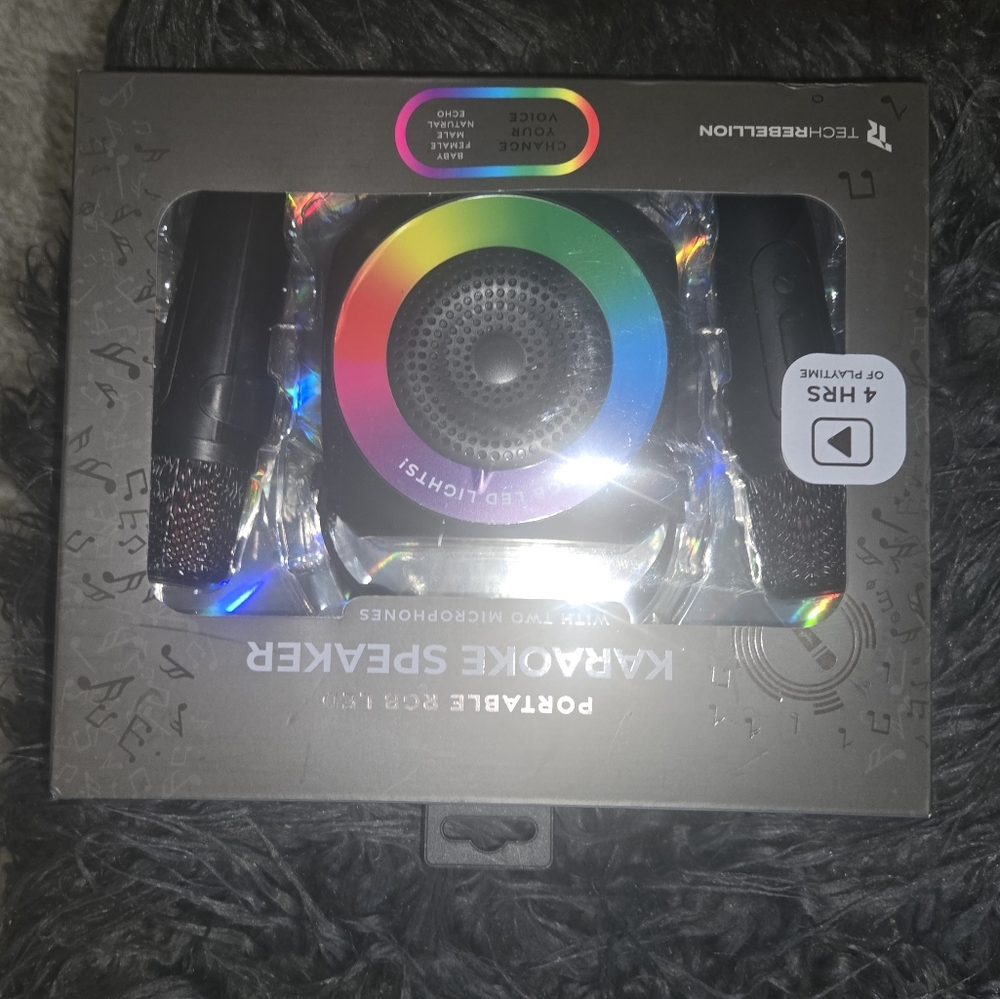 TechRebellion RGB Karaoke Speaker with Mics